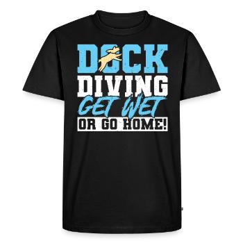 Plongée à quai - Mouillez-vous ou rentrez chez vous - T-shirt Premium bio Homme - noir - Devant - Nico (187cm)