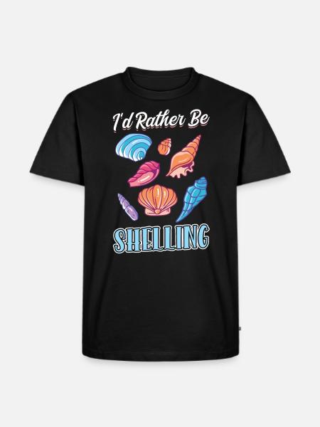 I'd rather peel - Seashell - Men's Premium Organic T-Shirt - black