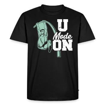 U-mode On – Pole Jumping - Men's Premium Organic T-Shirt - black - Front - Nico (187cm)