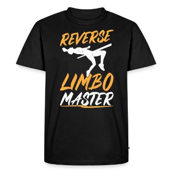 Reverse Limbo Master - Pole Jumping - Men's Premium Organic T-Shirt - black - Front - Nico (187cm)