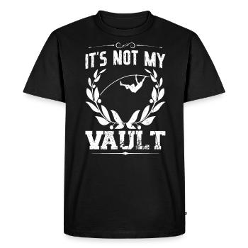 Ce n’est pas mon saut – saut à la perche - T-shirt Premium bio Homme - noir - Devant - Nico (187cm)