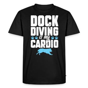 La plongée à quai est mon cardio - T-shirt Premium bio Homme - noir - Devant - Nico (187cm)