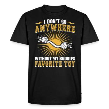 Le jouet préféré de moi et de mon chien - T-shirt Premium bio Homme - noir - Devant - Nico (187cm)
