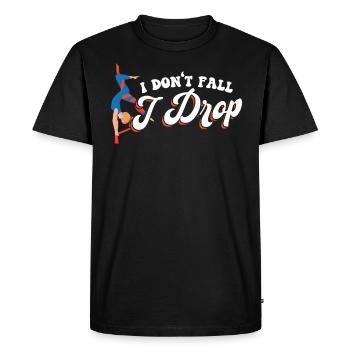 Je ne tombe pas je tombe - Aerialist - T-shirt Premium bio Homme - noir - Devant - Nico (187cm)