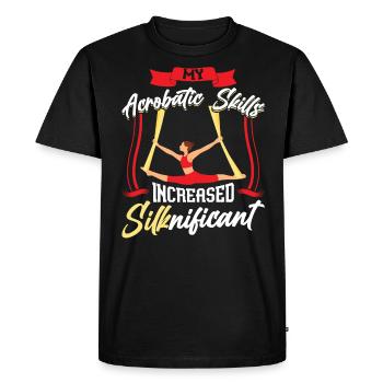 My Acrobatic Skills Increased SILKnificant - Men's Premium Organic T-Shirt - black - Front - Nico (187cm)