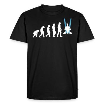 Evolution Of An Aerialist - Aerial Silk - Men's Premium Organic T-Shirt - black - Front - Nico (187cm)