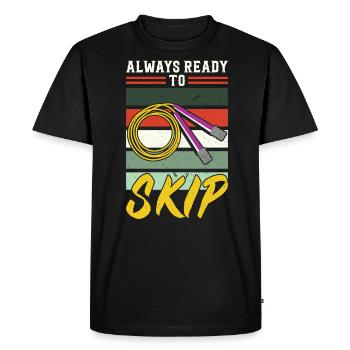 Toujours prêt à sauter - Jump Rope - T-shirt Premium bio Homme - noir - Devant - Nico (187cm)