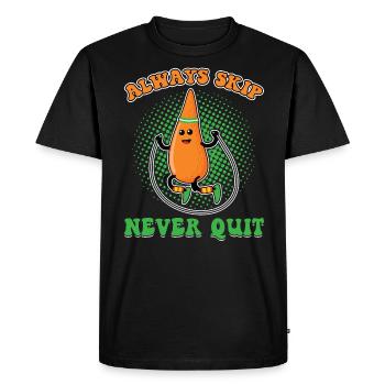 Always Skip Never Quit - Jump Rope - Men's Premium Organic T-Shirt - black - Front - Nico (187cm)