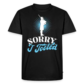 Sorry I Tooted - Bagpiper - Men's Premium Organic T-Shirt - black - Front - Nico (187cm)
