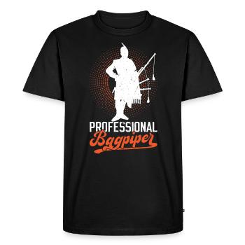 Joueur de cornemuse professionnel - T-shirt Premium bio Homme - noir - Devant - Nico (187cm)