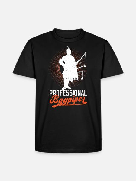 Professional Bagpiper - Männer Premium Bio T-Shirt - Schwarz