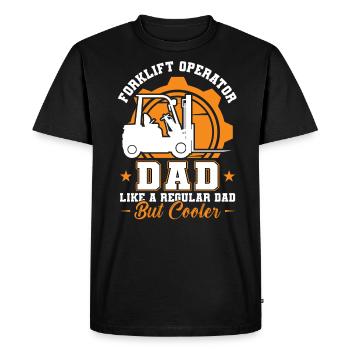 Forklift Operator Dad - Men's Premium Organic T-Shirt - black - Front - Nico (187cm)