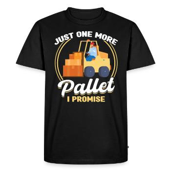 Just One More Pallet - Forklift Operator - Men's Premium Organic T-Shirt - black - Front - Nico (187cm)