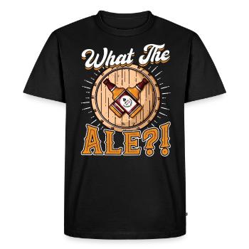 What The Ale - Ren Faire - Men's Premium Organic T-Shirt - black - Front - Nico (187cm)