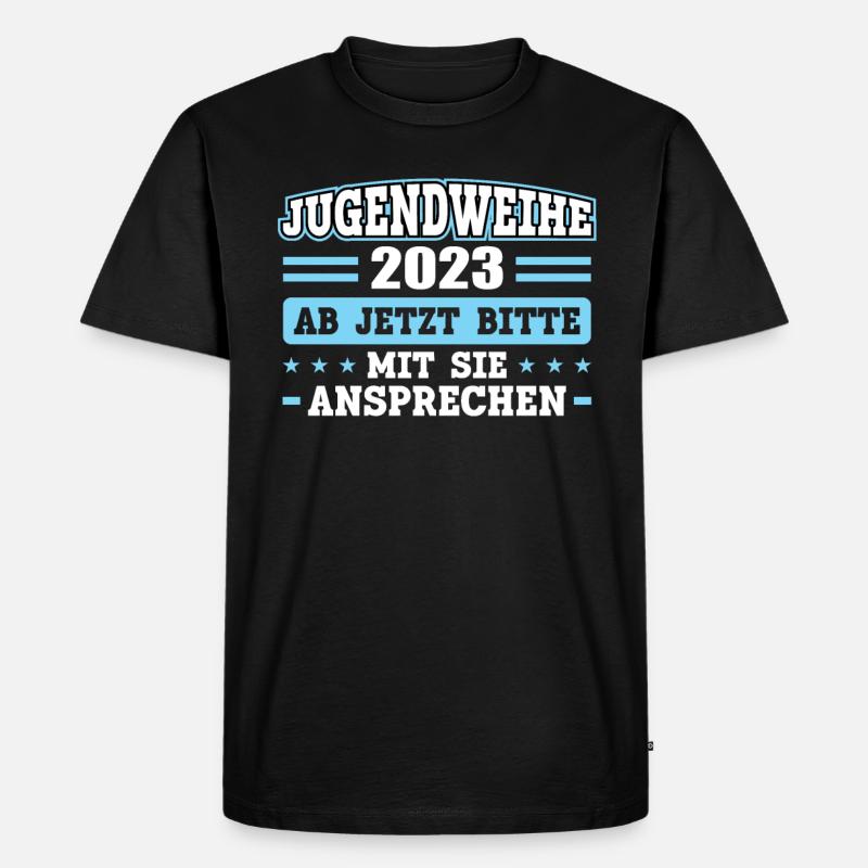 Jugendweihe 2023 Mädchen Junge - Männer Premium Bio T-Shirt - Schwarz