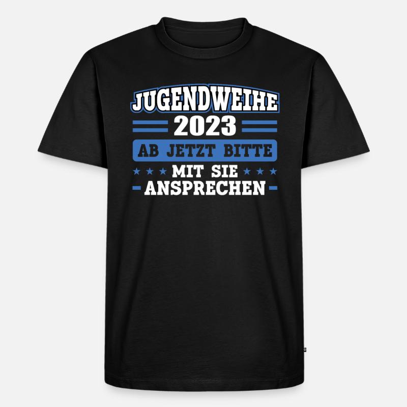 Jugendweihe 2023 Mädchen Junge - Männer Premium Bio T-Shirt - Schwarz