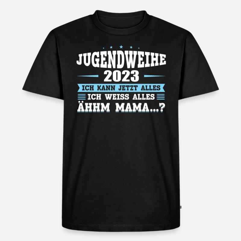 Jugendweihe 2023 Mädchen Junge - Männer Premium Bio T-Shirt - Schwarz