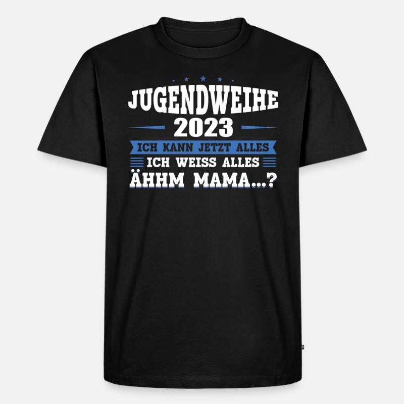 Jugendweihe 2023 Mädchen Junge - Männer Premium Bio T-Shirt - Schwarz