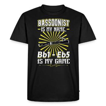 Bassonist Is My Game - Basson - T-shirt Premium bio Homme - noir - Devant - Nico (187cm)