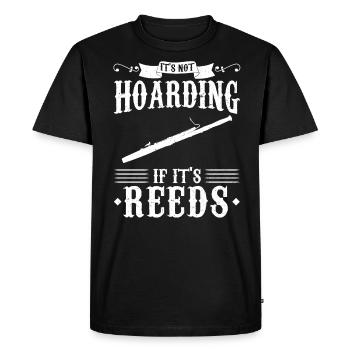 Ce n’est pas thésauriser si c’est des anches - Basson - T-shirt Premium bio Homme - noir - Devant - Nico (187cm)