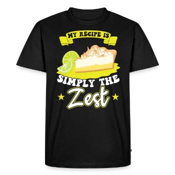 Ma recette est tout simplement le zeste - Key Lime Pie - T-shirt Premium bio Homme - noir - Devant - Nico (187cm)