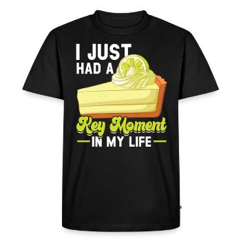 Je viens d’avoir un moment clé dans ma vie - Key Lime Pie - T-shirt Premium bio Homme - noir - Devant - Nico (187cm)