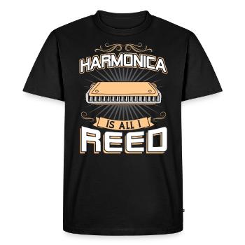 Harmonica Is All I Reed - Harmoniciste - T-shirt Premium bio Homme - noir - Devant - Nico (187cm)