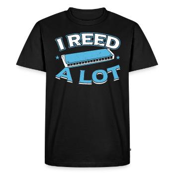I Reed A Lot - Harmoniciste - T-shirt Premium bio Homme - noir - Devant - Nico (187cm)