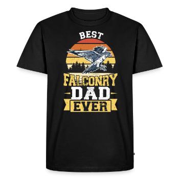 Best Falconry Dad Ever - Men's Premium Organic T-Shirt - black - Front - Nico (187cm)