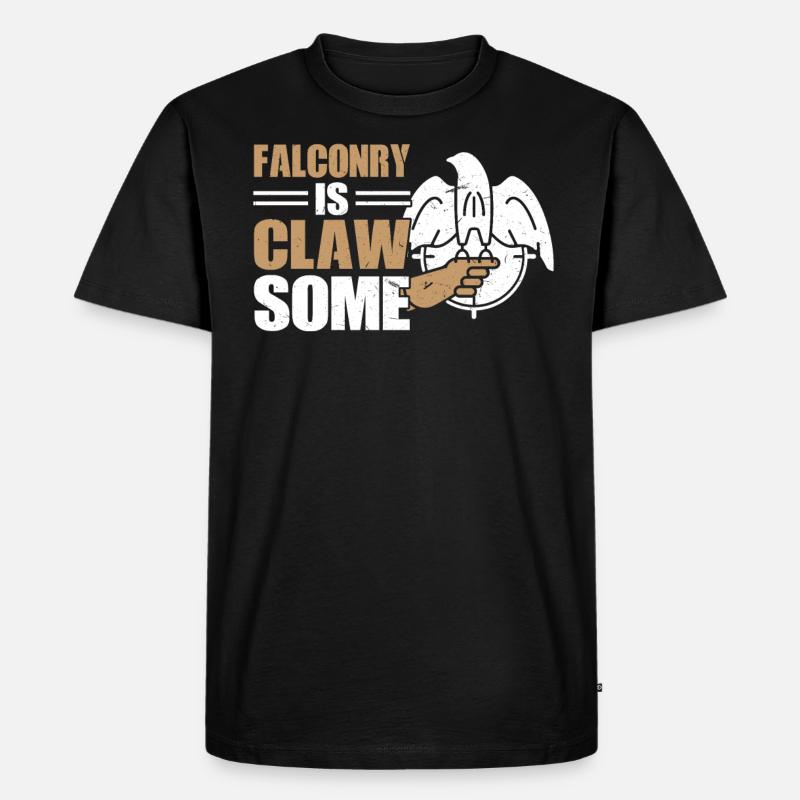 Falconry Is CLAWsome - Männer Premium Bio T-Shirt - Schwarz