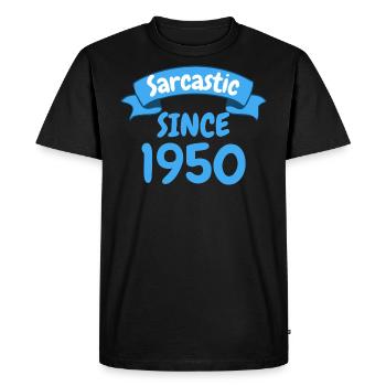 73 years birthday gift sarcastic since 1950 - Men's Premium Organic T-Shirt - black - Front - Nico (187cm)