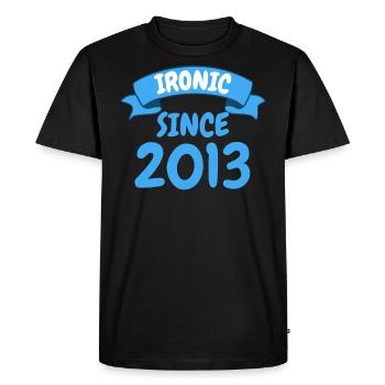 Ironic since 2013 Party Gift 10th Birthday - Men's Premium Organic T-Shirt - black - Front - Nico (187cm)
