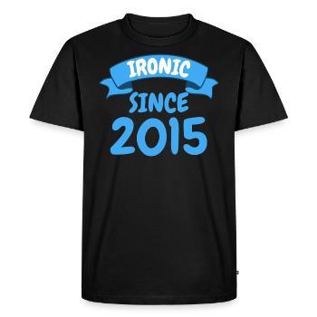 Ironique depuis 2015 Party Gift 8th Birthday - T-shirt Premium bio Homme - noir - Devant - Nico (187cm)