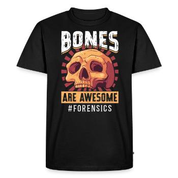 Les os sont géniaux - Scientifique médico-légal - T-shirt Premium bio Homme - noir - Devant - Nico (187cm)
