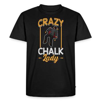 Crazy Chalk Lady - Scientifique médico-légale - T-shirt Premium bio Homme - noir - Devant - Nico (187cm)
