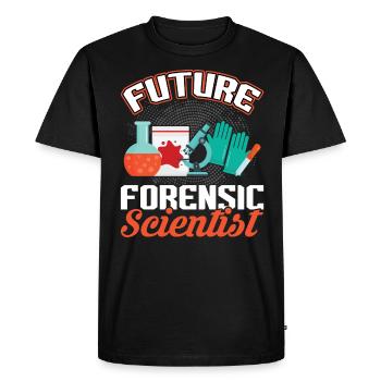 Futur médecin légiste - T-shirt Premium bio Homme - noir - Devant - Nico (187cm)