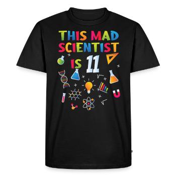 11th Birthday - Science Birthday - Men's Premium Organic T-Shirt - black - Front - Nico (187cm)