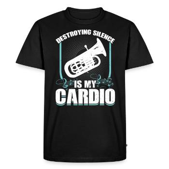 Détruire le silence est mon cardio - Euphonium - T-shirt Premium bio Homme - noir - Devant - Nico (187cm)