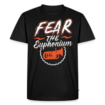 Peur L’Euphonium - T-shirt Premium bio Homme - noir - Devant - Nico (187cm)