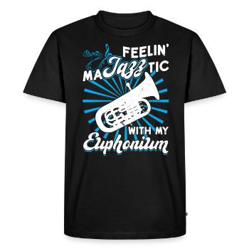 Feelin maJAZZtic avec mon euphonium - T-shirt Premium bio Homme - noir - Devant - Nico (187cm)