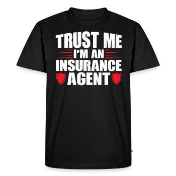 Faites-moi confiance - Je suis un agent d’assurance - T-shirt Premium bio Homme - noir - Devant - Nico (187cm)