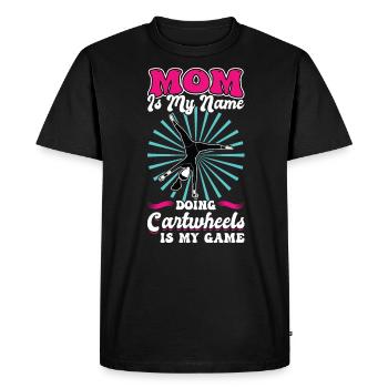 Maman roue de charrette - T-shirt Premium bio Homme - noir - Devant - Nico (187cm)