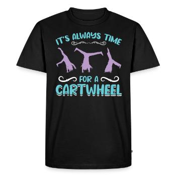 It's Time For A Cartwheel - Men's Premium Organic T-Shirt - black - Front - Nico (187cm)