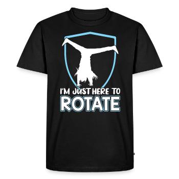 I'm Just Here To Rotate - Cartwheel - Men's Premium Organic T-Shirt - black - Front - Nico (187cm)