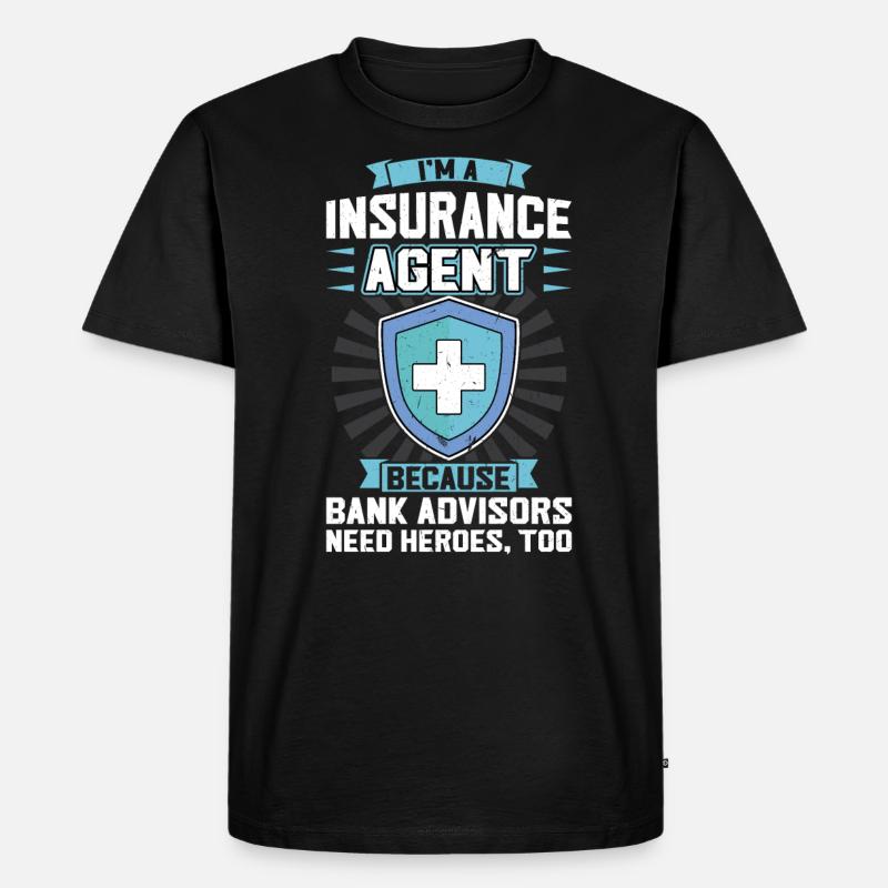 Insurance Agent - Männer Premium Bio T-Shirt - Schwarz