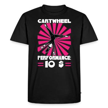 Performance de la roue de charrette pour 10 dollars - T-shirt Premium bio Homme - noir - Devant - Nico (187cm)