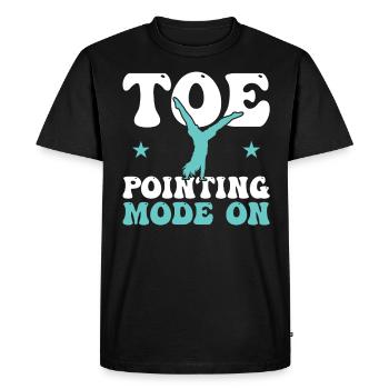 Mode de pointage des orteils activé - Roue de chariot - T-shirt Premium bio Homme - noir - Devant - Nico (187cm)