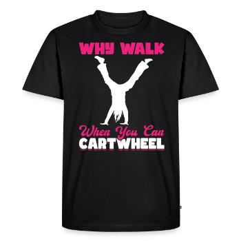 Pourquoi marcher quand vous pouvez rouler - T-shirt Premium bio Homme - noir - Devant - Nico (187cm)