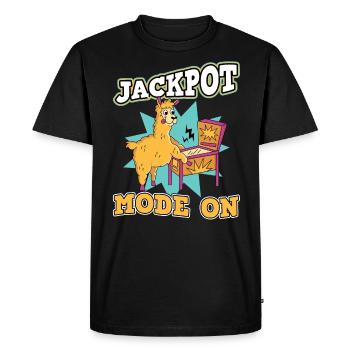 Jackpot Mode On - Pinball - Men's Premium Organic T-Shirt - black - Front - Nico (187cm)