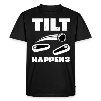 Tilt Happens - Pinball - Men's Premium Organic T-Shirt - black - Front - Nico (187cm)